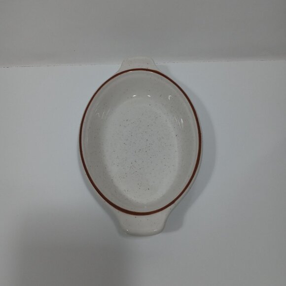 Syracuse China Speckled Brown Oval Au Gratin Dish Vintage 12-C - Picture 5 of 11